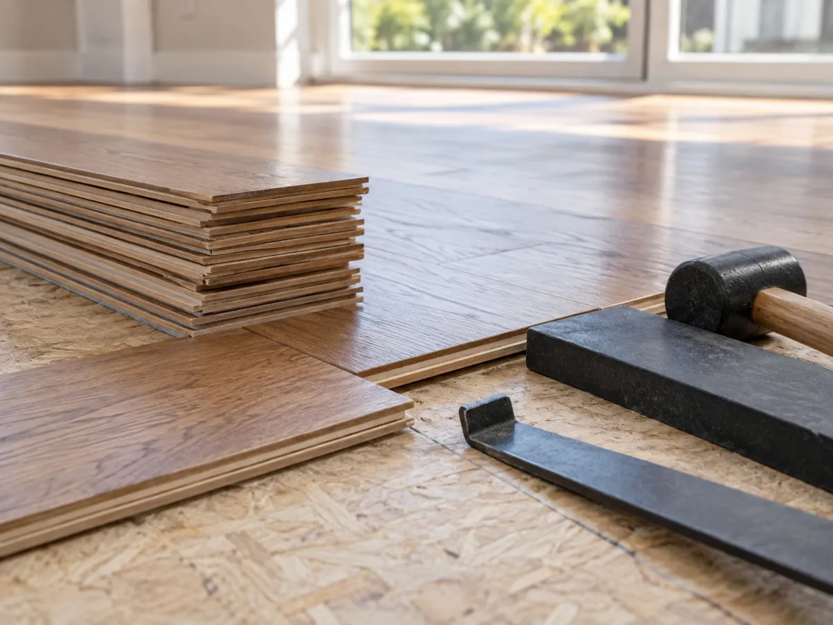 flooring installation in an American home