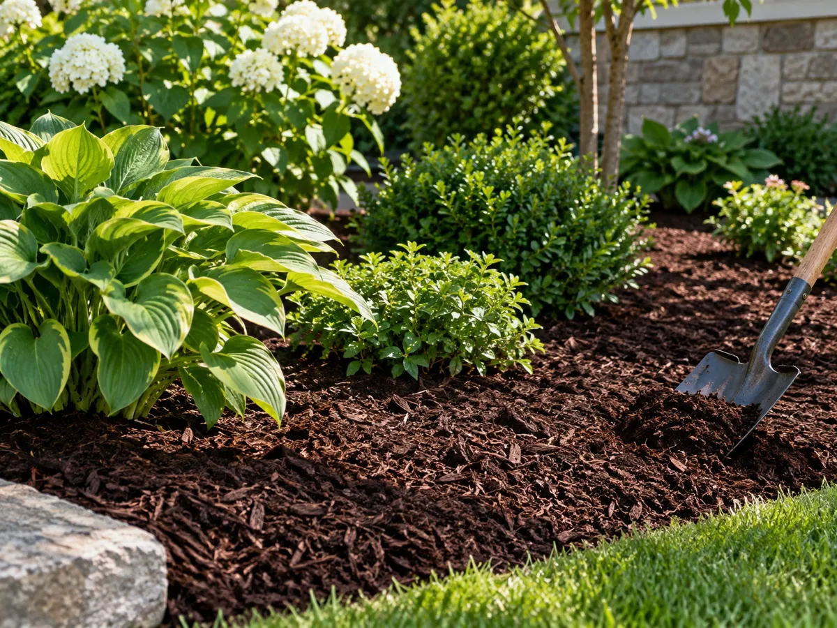 mulch & soil installation in an American home