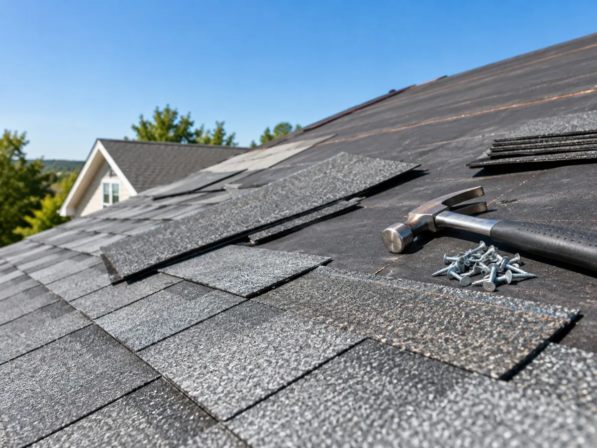 roofing installation in an American home